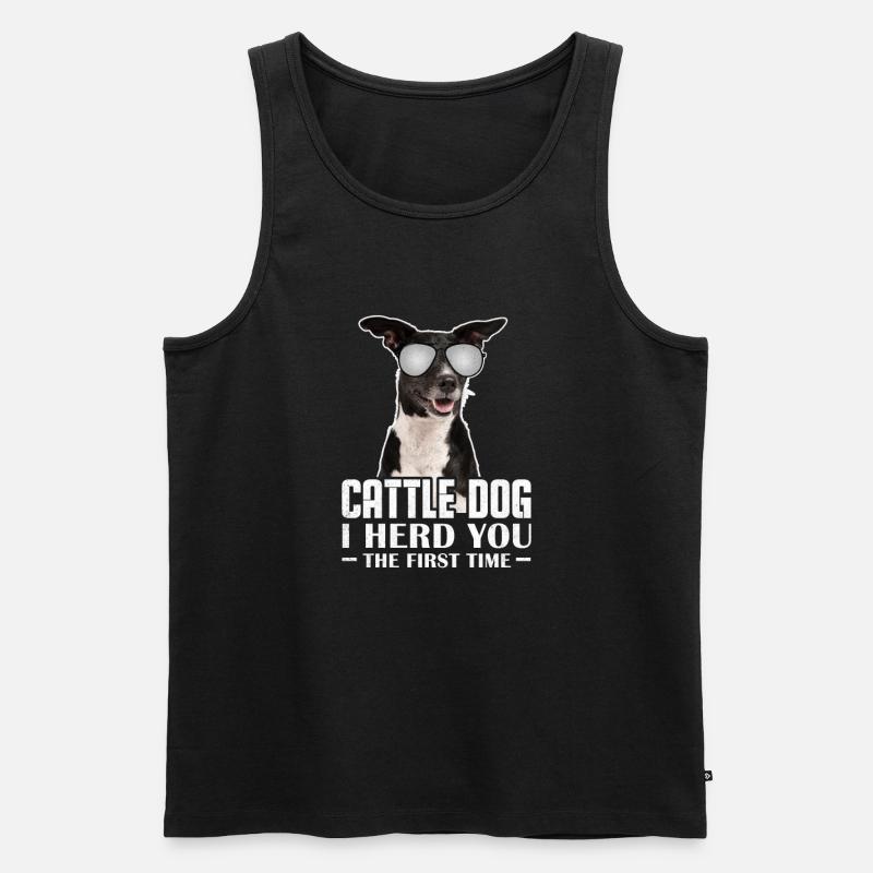 Australian Cattle Dog - Männer Premium Bio Tank Top - Schwarz