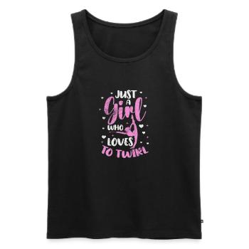 Baton Twirling - Men's Premium Organic Tank Top - black - Front - AI Model Male 178 light (178cm)