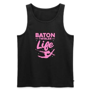 Baton Twirling Gymnastics Gymnastics Gift - Men's Premium Organic Tank Top - black - Front - AI Model Male 178 light (178cm)