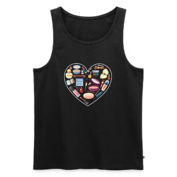 Beautician Cosmetics Makeup Gift - Men's Premium Organic Tank Top - black - Front - AI Model Male 178 light (178cm)