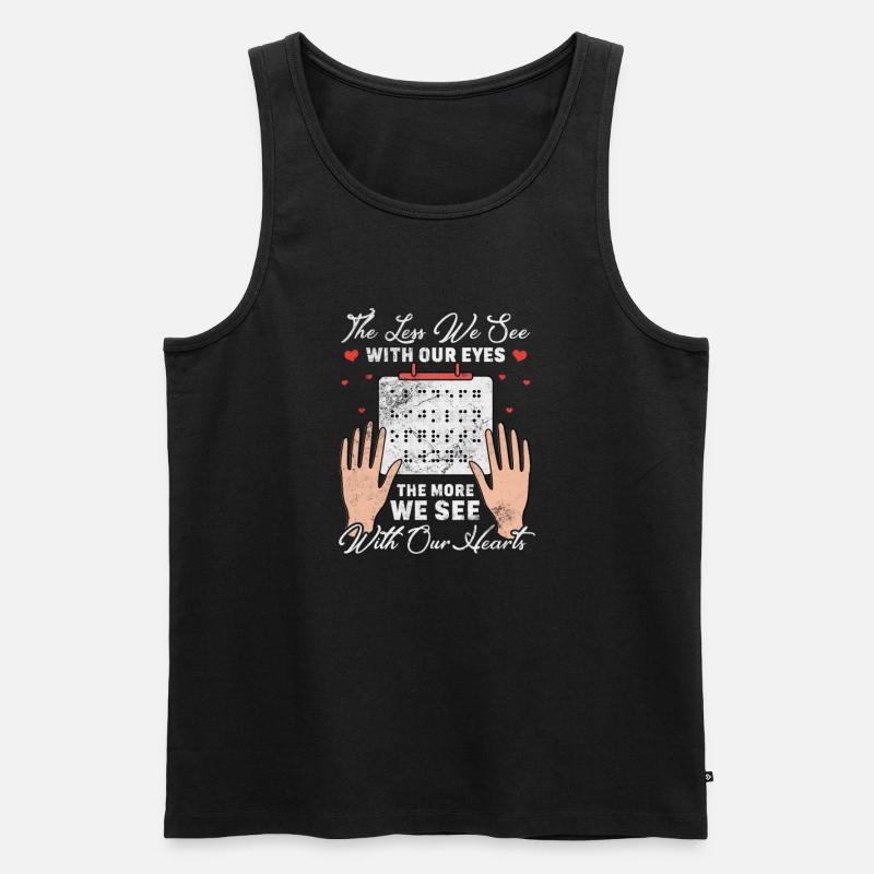 Braille - Männer Premium Bio Tank Top - Schwarz