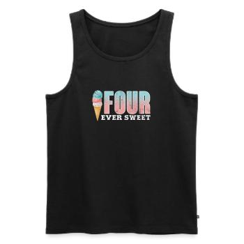 Ice cream - Men's Premium Organic Tank Top - black - Front - AI Model Male 178 light (178cm)