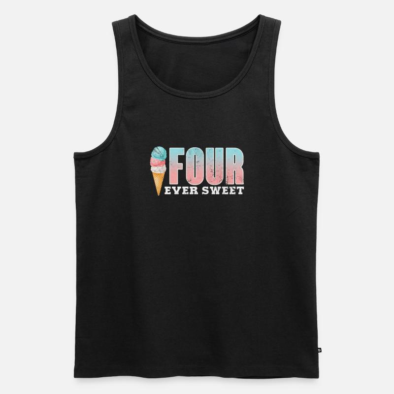 Eiscreme - Männer Premium Bio Tank Top - Schwarz