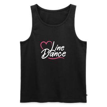 Linedance Country Line Dancer Linedancing Gift - Men's Premium Organic Tank Top - black - Front - AI Model Male 178 light (178cm)