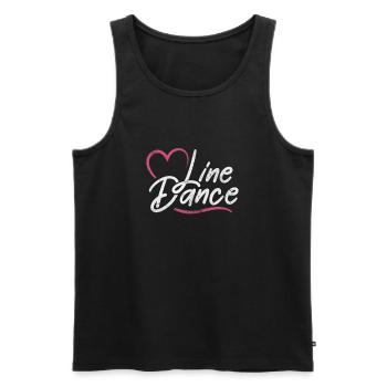 Linedance - Männer Premium Bio Tank Top - Schwarz - Vorne - AI Model Male 178 light (178cm)