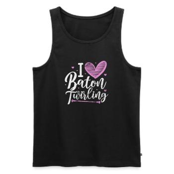 Baton Twirling - Men's Premium Organic Tank Top - black - Front - AI Model Male 178 light (178cm)