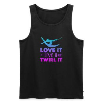 Baton Twirling - Men's Premium Organic Tank Top - black - Front - AI Model Male 178 light (178cm)