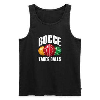 Bocce Bocce Ball Bouler Boulen Cadeau - Débardeur bio Premium Homme - noir - Devant - AI Model Male 178 light (178cm)