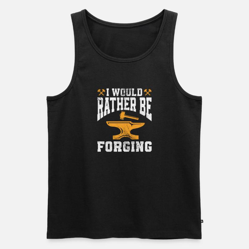 Schmied - Männer Premium Bio Tank Top - Schwarz