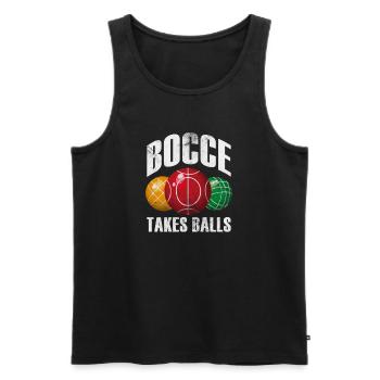 Bocce - Men's Premium Organic Tank Top - black - Front - Michal (187cm)