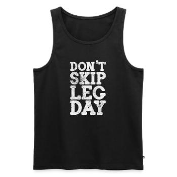 Bodybuilder - Männer Premium Bio Tank Top - Schwarz - Vorne - Michal (187cm)