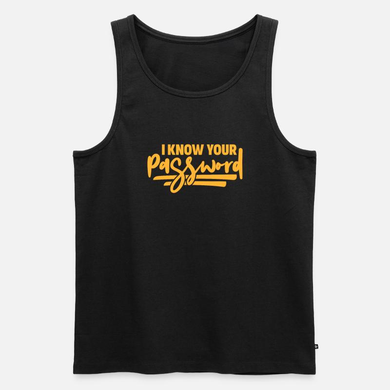 Hacker Coder Computer Hacking Cadeau - Débardeur bio Premium Homme - noir