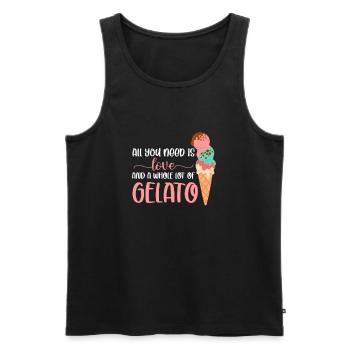 Eiscreme Eis Eiskrem Ice Cream Sommer Geschenk - Männer Premium Bio Tank Top - Schwarz - Vorne - Michal (187cm)