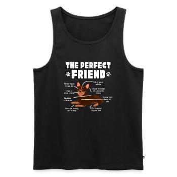 Cadeau de chien de bétail australien - Débardeur bio Premium Homme - noir - Devant - Michal (187cm)