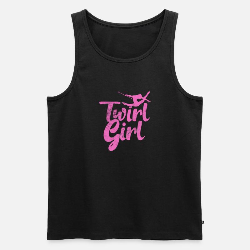 Baton Twirling - Männer Premium Bio Tank Top - Schwarz