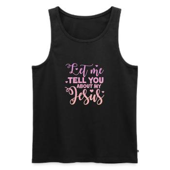 Bibel Bibelvers Christliche Sprüche Jesus Geschenk - Männer Premium Bio Tank Top - Schwarz - Vorne - AI Model Male 178 light (178cm)