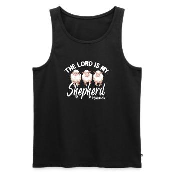 Bibel Bibelvers Christliche Sprüche Jesus Geschenk - Männer Premium Bio Tank Top - Schwarz - Vorne - AI Model Male 178 light (178cm)