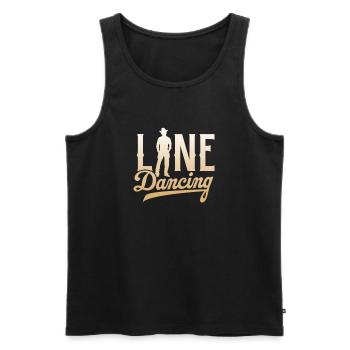 Linedance Country Line Dancer Linedancing Gift - Men's Premium Organic Tank Top - black - Front - AI Model Male 178 light (178cm)