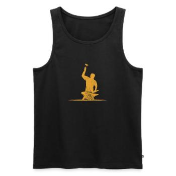 Blacksmith - Men's Premium Organic Tank Top - black - Front - AI Model Male 178 light (178cm)