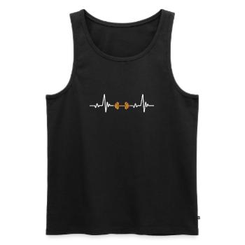 Bodybuilder - Männer Premium Bio Tank Top - Schwarz - Vorne - Michal (187cm)