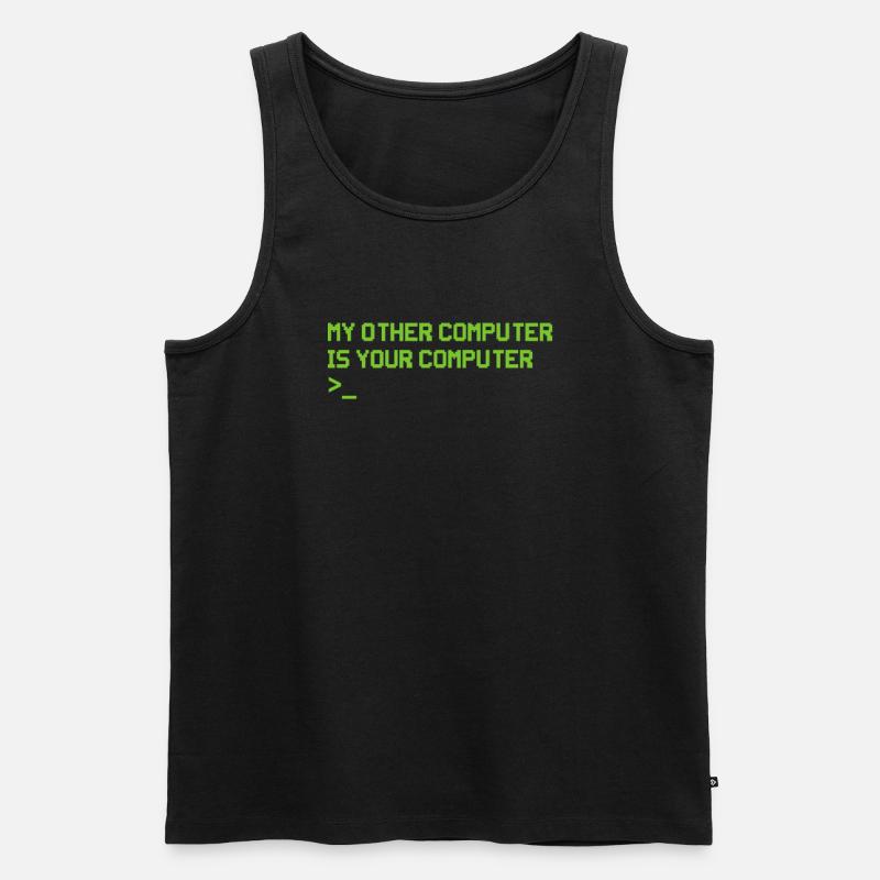 Hacker Coder Computer Hacking Cadeau - Débardeur bio Premium Homme - noir