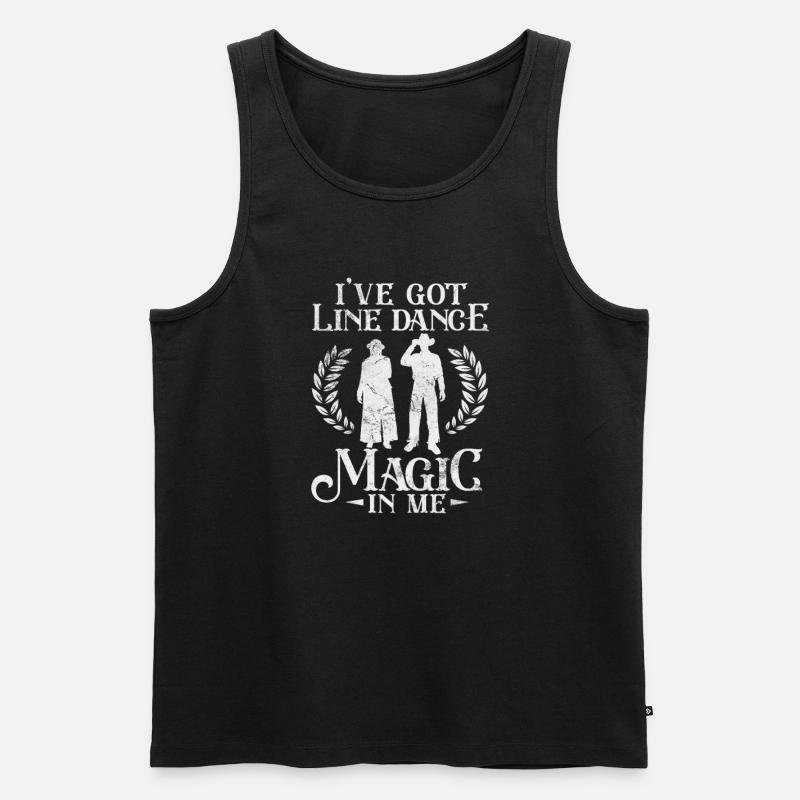 Linedance - Männer Premium Bio Tank Top - Schwarz
