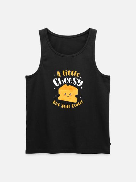 Cheese Cheesecake Food Gift - Men's Premium Organic Tank Top - black