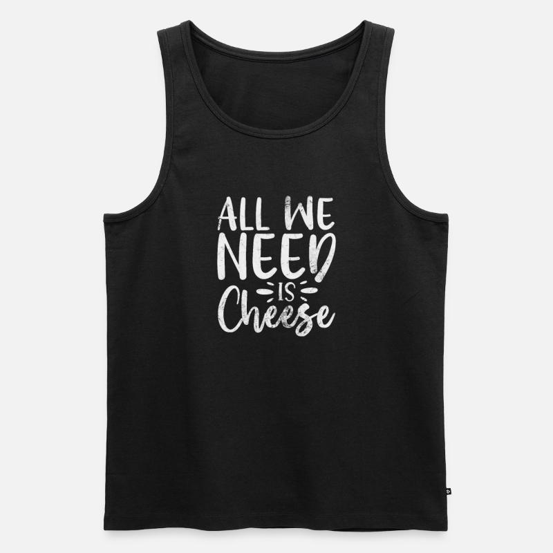 Käse - Männer Premium Bio Tank Top - Schwarz