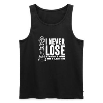 Schach Schachbrett Schachmatt Schachspieler - Männer Premium Bio Tank Top - Schwarz - Vorne - Michal (187cm)