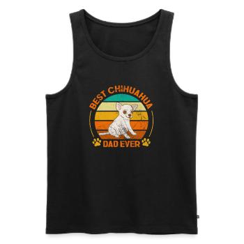Chihuahua - Männer Premium Bio Tank Top - Schwarz - Vorne - Michal (187cm)