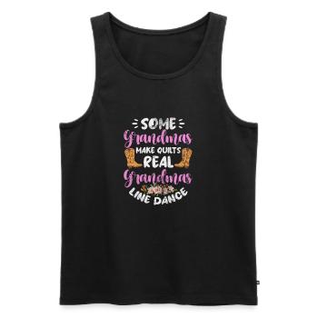 Linedance - Männer Premium Bio Tank Top - Schwarz - Vorne - AI Model Male 178 light (178cm)