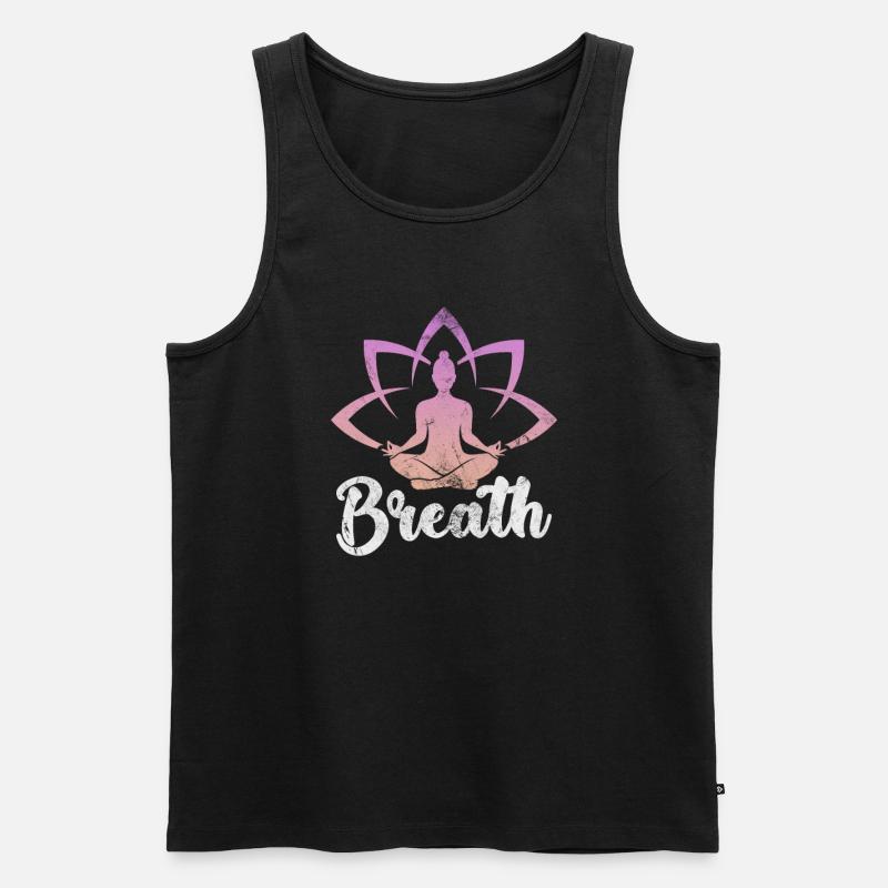 Meditation - Männer Premium Bio Tank Top - Schwarz