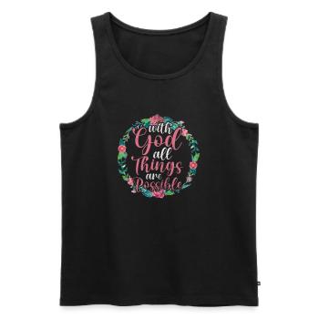 Bible - Men's Premium Organic Tank Top - black - Front - AI Model Male 178 light (178cm)