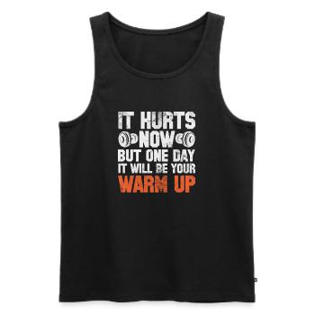 Bodybuilder - Männer Premium Bio Tank Top - Schwarz - Vorne - Michal (187cm)