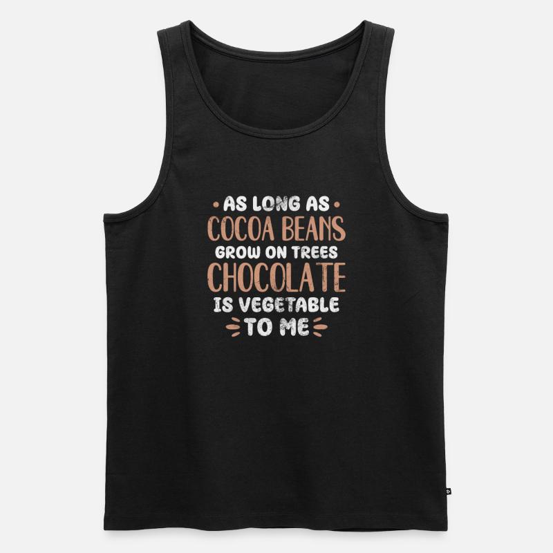 Schokolade - Männer Premium Bio Tank Top - Schwarz