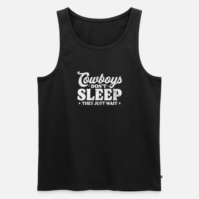 Cowboy - Männer Premium Bio Tank Top - Schwarz