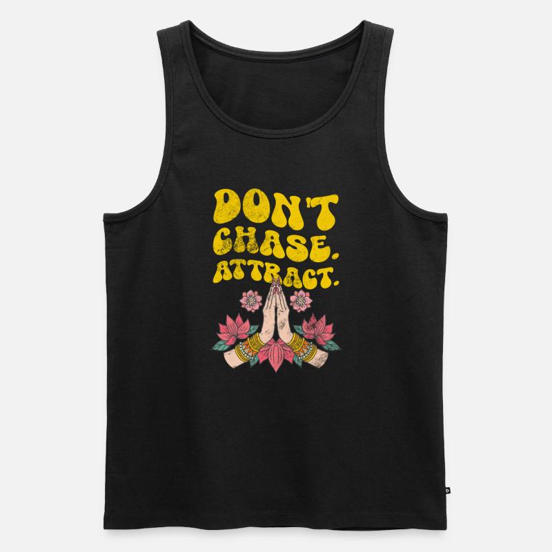 Meditation - Männer Premium Bio Tank Top - Schwarz
