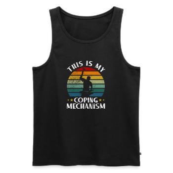 Schmied - Männer Premium Bio Tank Top - Schwarz - Vorne - AI Model Male 178 light (178cm)