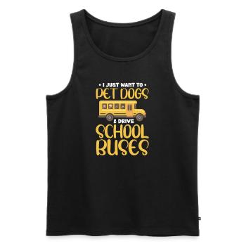 Bus Driver Bus Driver Bus Schuhlbus Gift - Men's Premium Organic Tank Top - black - Front - AI Model Male 178 light (178cm)