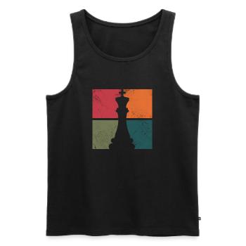 Chess - Men's Premium Organic Tank Top - black - Front - AI Model Male 178 light (178cm)