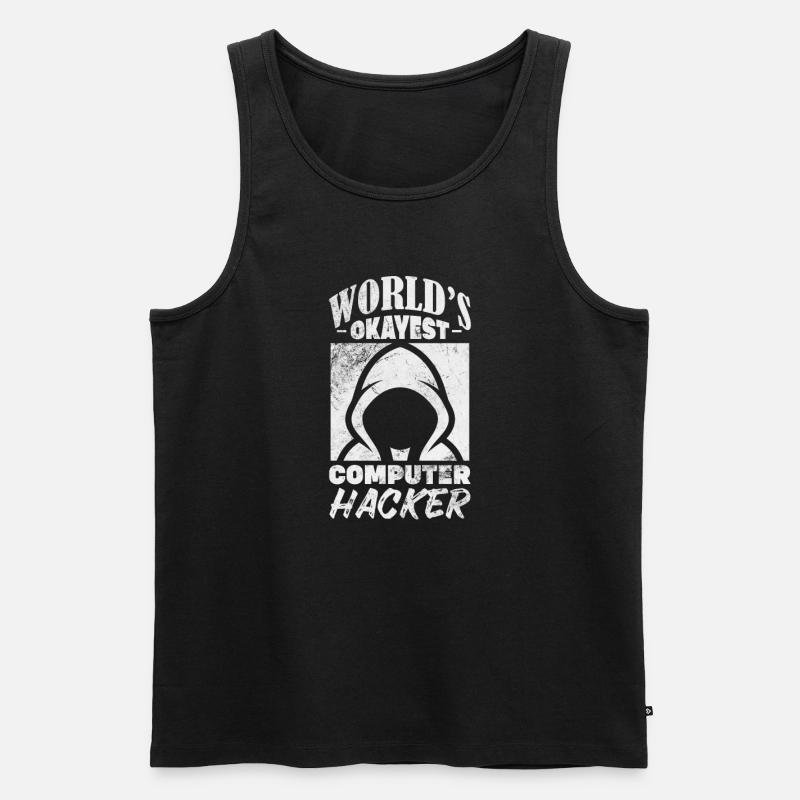 Hacker - Männer Premium Bio Tank Top - Schwarz