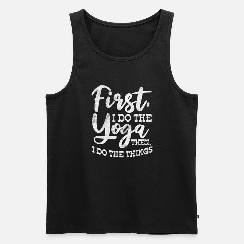 Meditation - Männer Premium Bio Tank Top - Schwarz