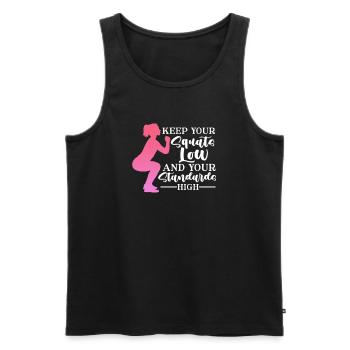 Bodybuilder Body Building Fitness Gym Geschenk - Männer Premium Bio Tank Top - Schwarz - Vorne - Michal (187cm)