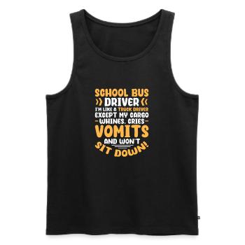 Bus Driver Bus Driver Bus Schuhlbus Gift - Men's Premium Organic Tank Top - black - Front - AI Model Male 178 light (178cm)