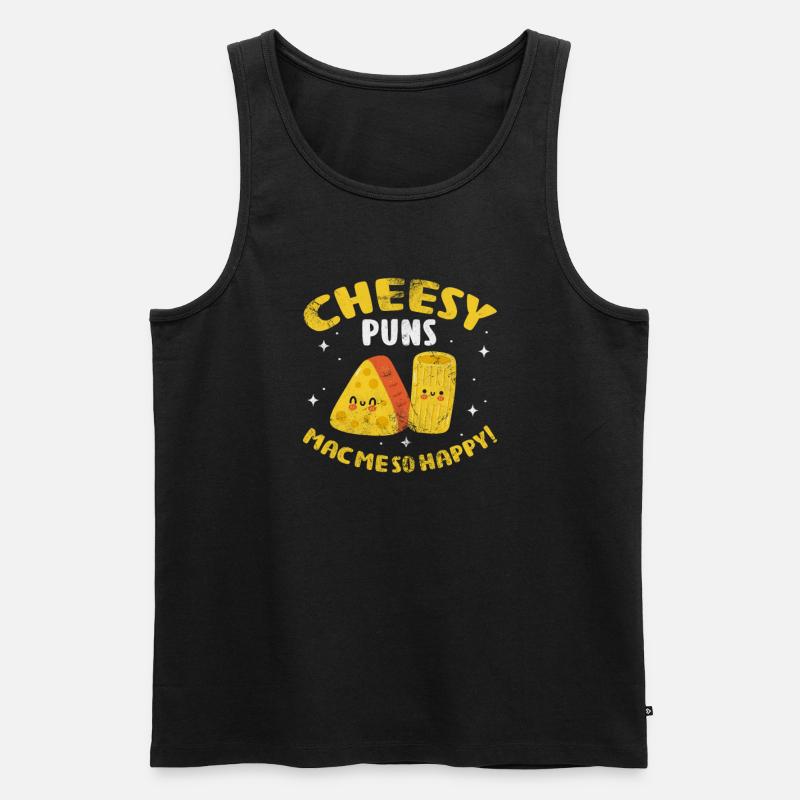 Käse - Männer Premium Bio Tank Top - Schwarz