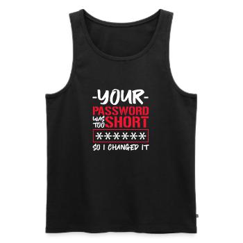 Hacker Coder Computerfreak Nerd Hacking Geschenk - Männer Premium Bio Tank Top - Schwarz - Vorne - AI Model Male 178 light (178cm)