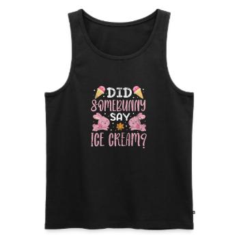 Eiscreme - Männer Premium Bio Tank Top - Schwarz - Vorne - Michal (187cm)