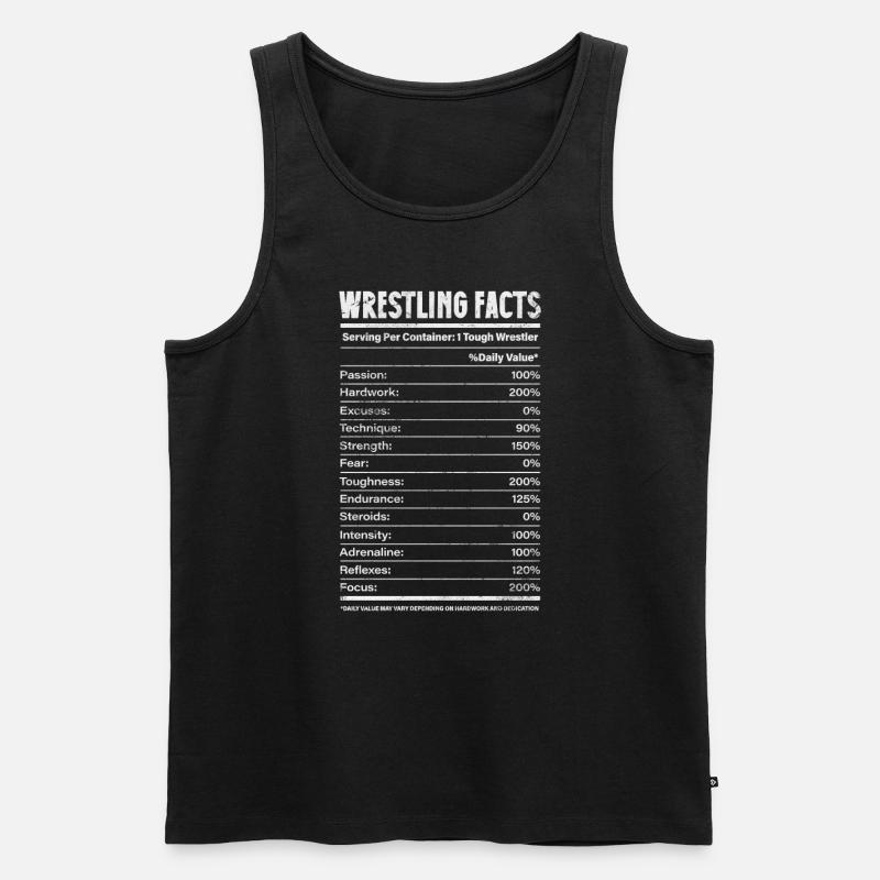Wrestling - Männer Premium Bio Tank Top - Schwarz