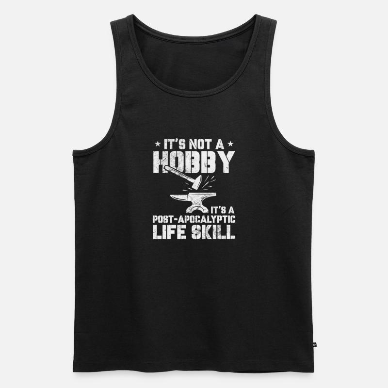 Schmied - Männer Premium Bio Tank Top - Schwarz