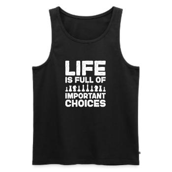 Chess Chessboard Checkmate Chess Player - Men's Premium Organic Tank Top - black - Front - Michal (187cm)